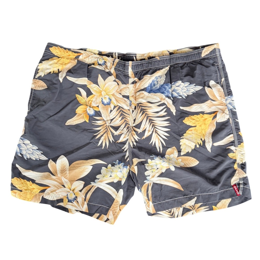 Tommy Bahama Relax Mens Swim Trunks Shorts Floral Print XL Elastic Waist Summer
